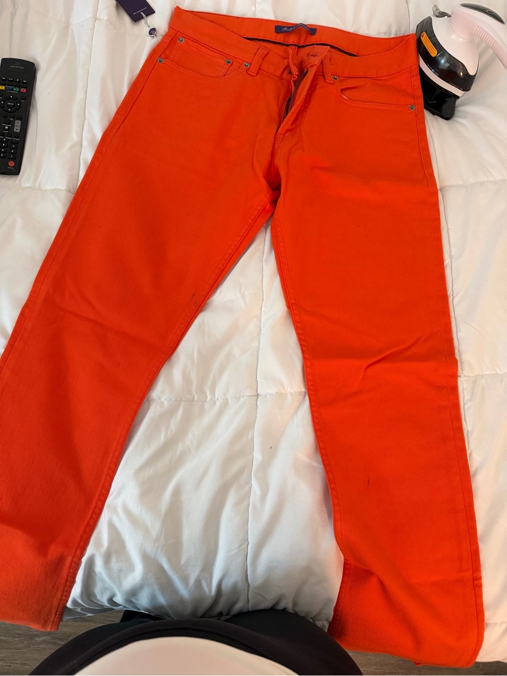 Ralph Lauren Men’s Orange Straight Jeans